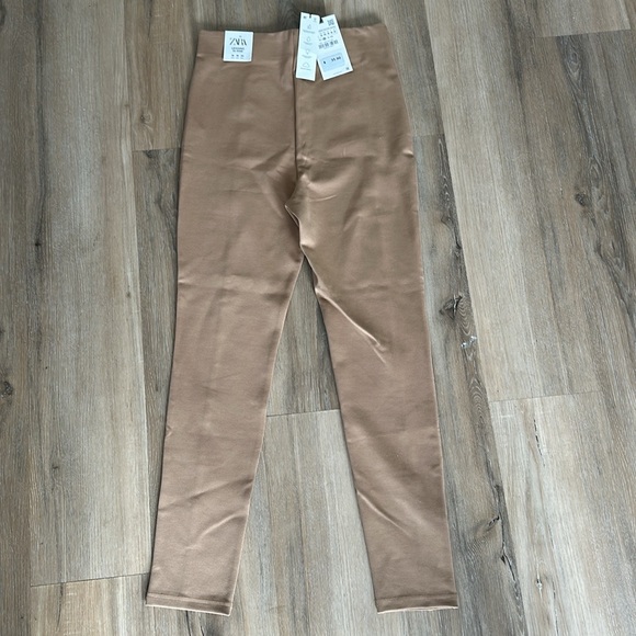 ZARA NWT Hi-Rise legging size M khaki - Picture 3 of 6